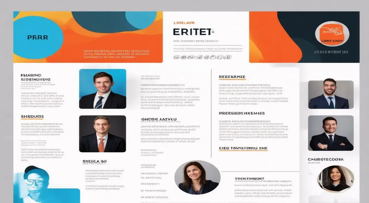 Currículums modernos: éxito vibrante con marca digital